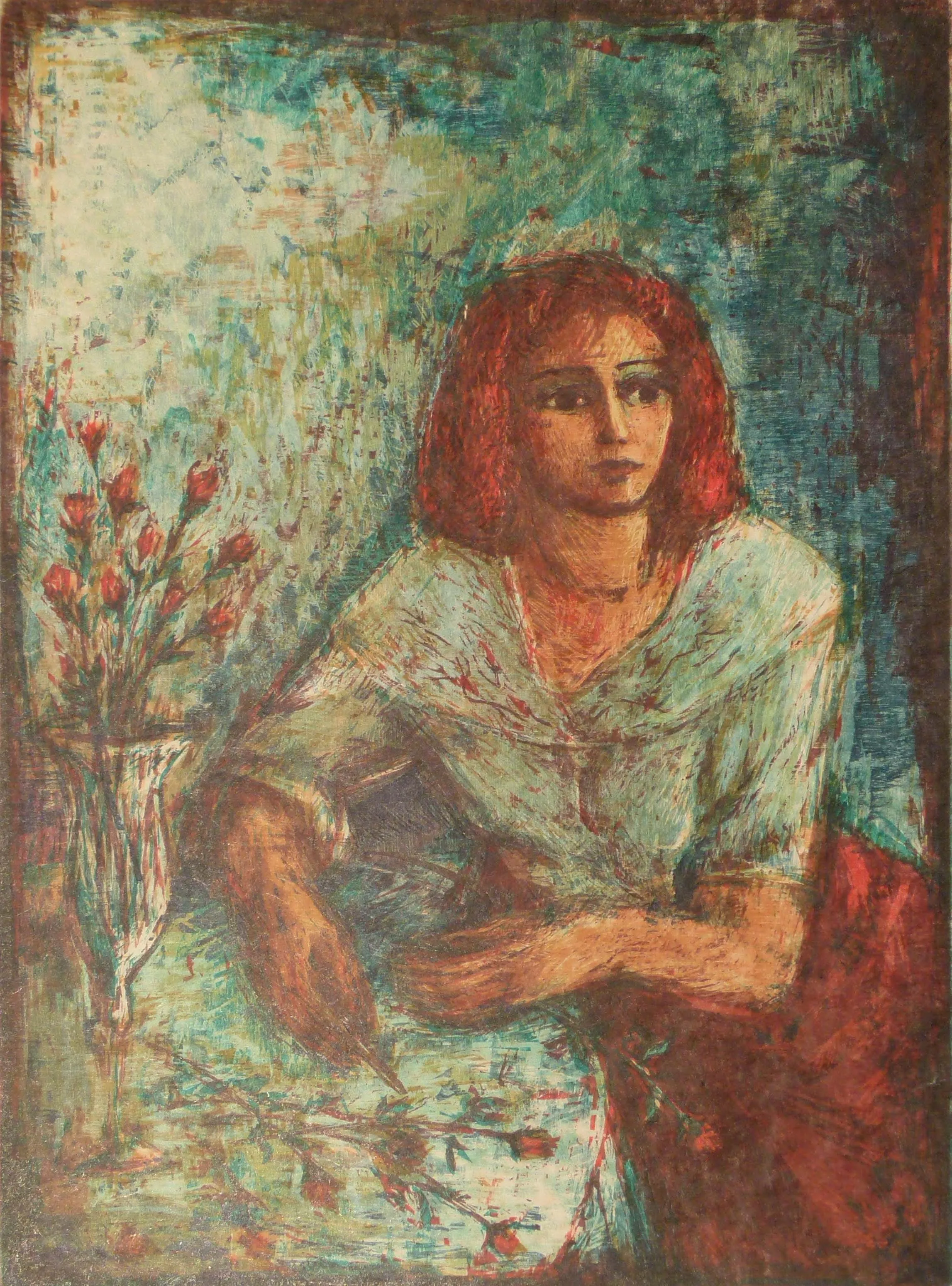„Mädchen mit Rose“ 1992